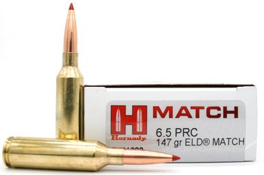 Hornady Match 6.5 PRC Ammunition 20 Rounds 147 Grain ELD Match Polymer ...