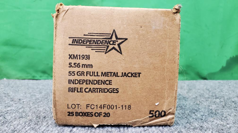 500rds - 5.56 Independence IMI XM193I 55gr. FMJ Ammo Brand New | Used Guns