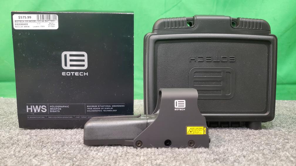 EOTech 550 Model 552 AA Battery Night Vision Compatible Red Dot Weapon Sight Brand New Used Guns