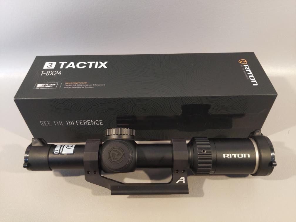 RITON X3 TACTIX 18X24 RIFLE SCOPE W/ AERO PRECISION CANTILEVER MOUNT