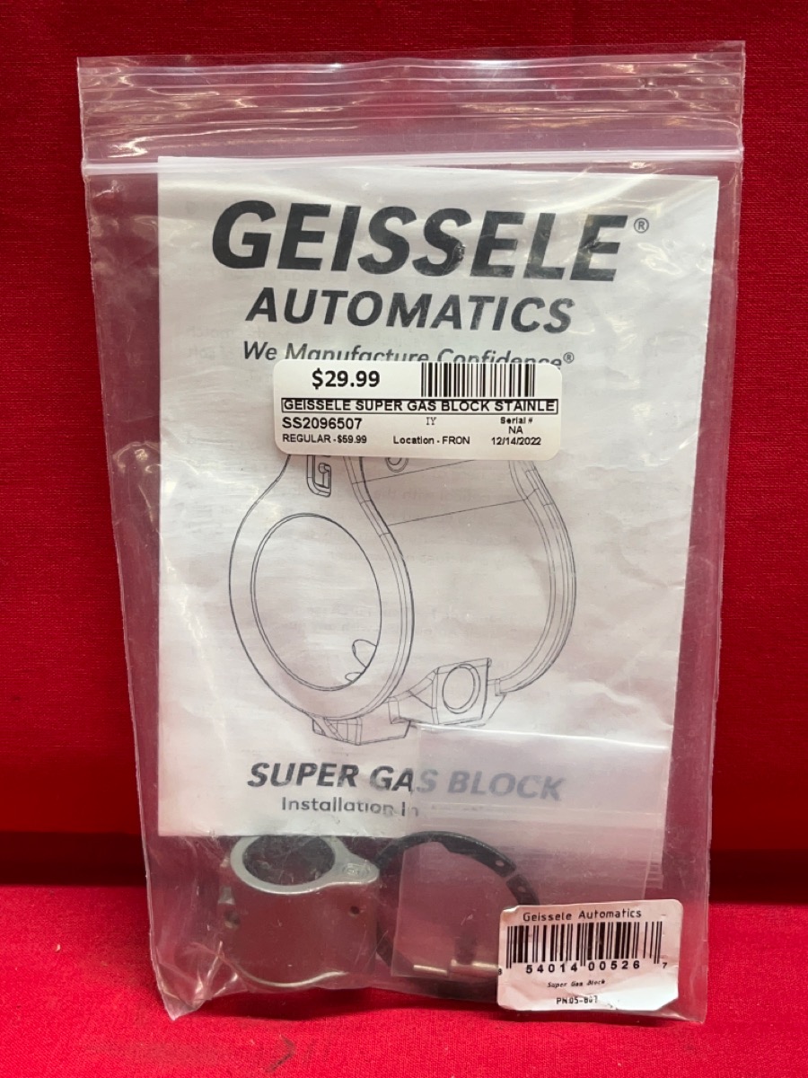 Geissele Super Gas Block Stainless Steel 05231 Very Good Used Guns