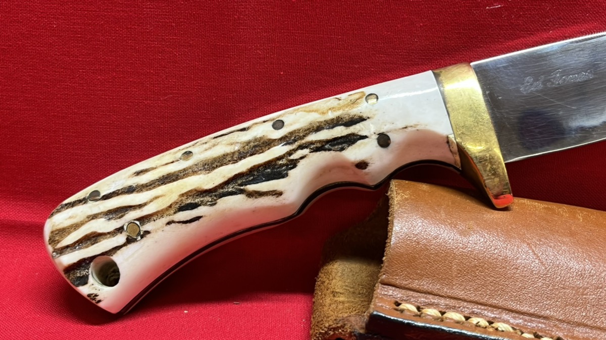 Ed Jones Fixed Blade Hunting Knife Custom Oklahoma CIty Knife Maker w