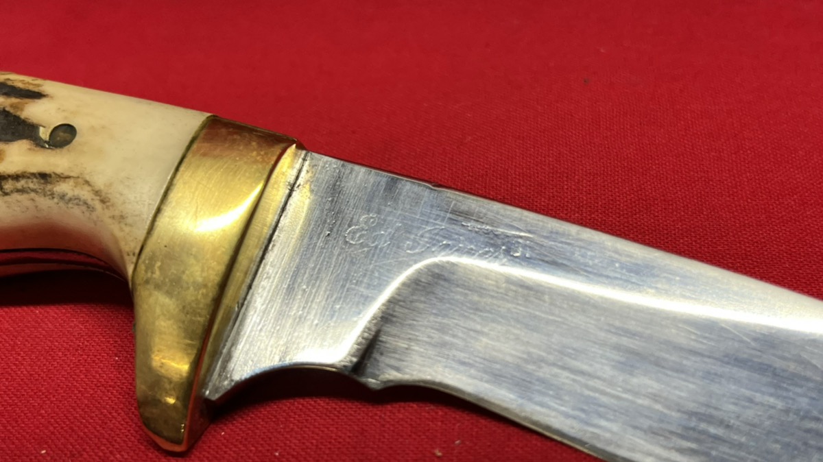 Ed Jones Fixed Blade Hunting Knife Custom Oklahoma CIty Knife Maker w