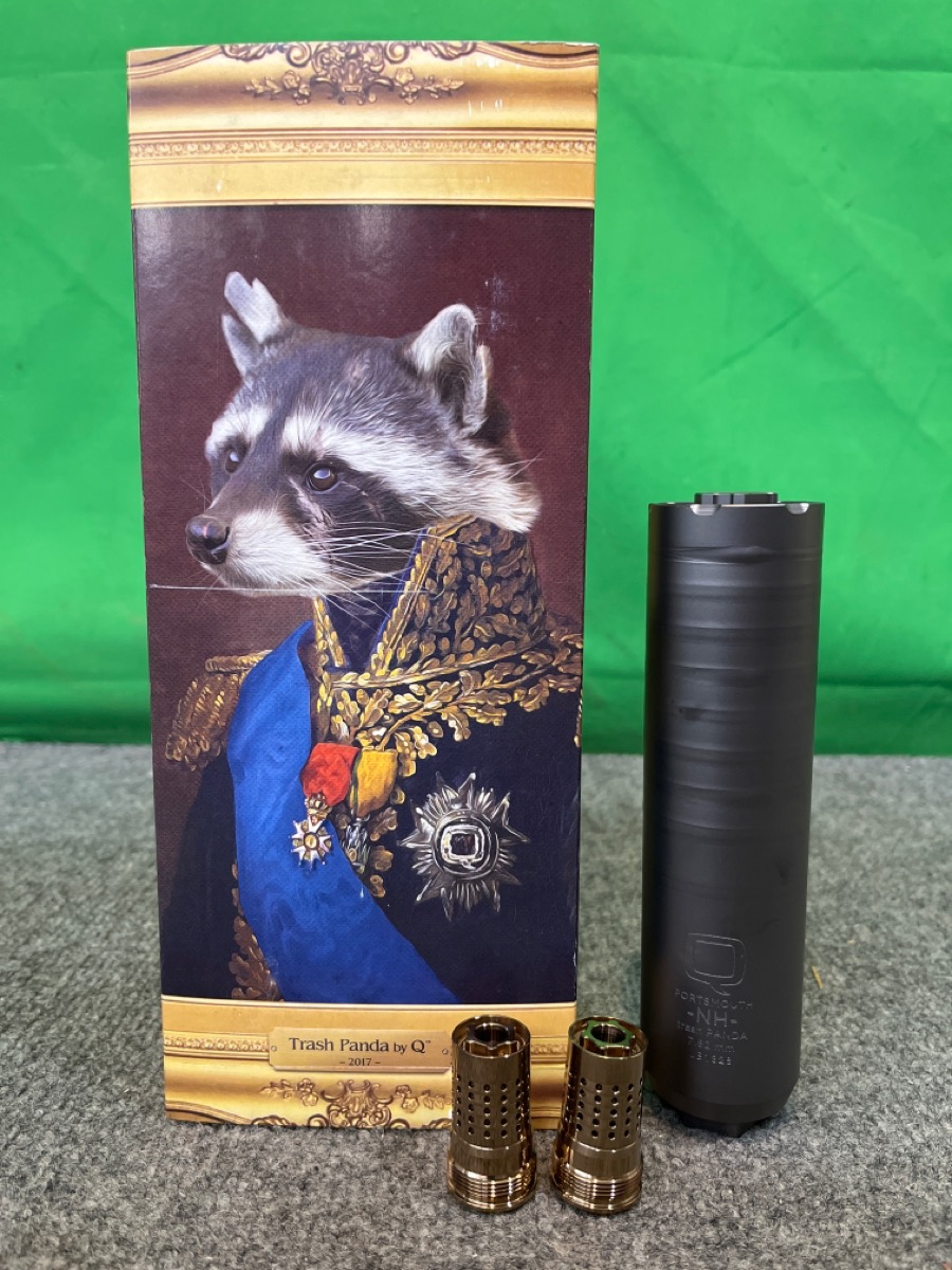 Q Trash Panda 7.62mm / 30 Caliber QD Silencer 100 Titanium Quick Detach Brand New Used Guns