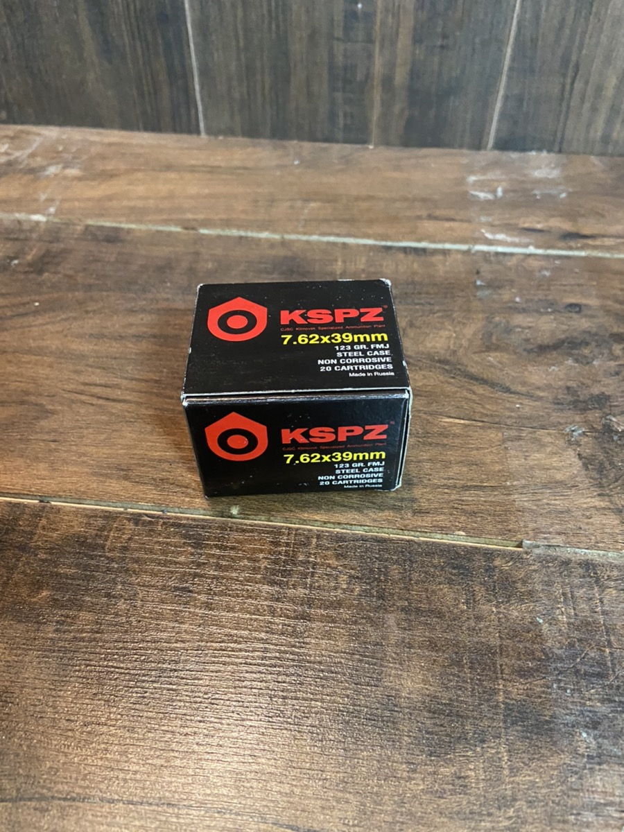 KSPZ AMMO 7.62X39 123 GR FMJ 20 RDS Acceptable Used Guns