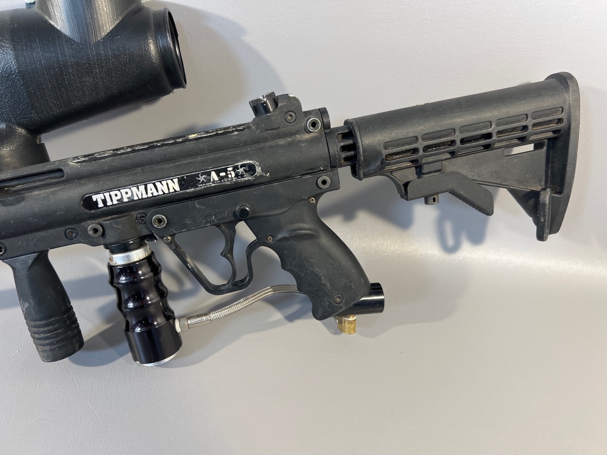 TIPPMANN ARMS A5 PAINTBALL MARKER, STIFFI CARBON BARREL, EXPANSION
