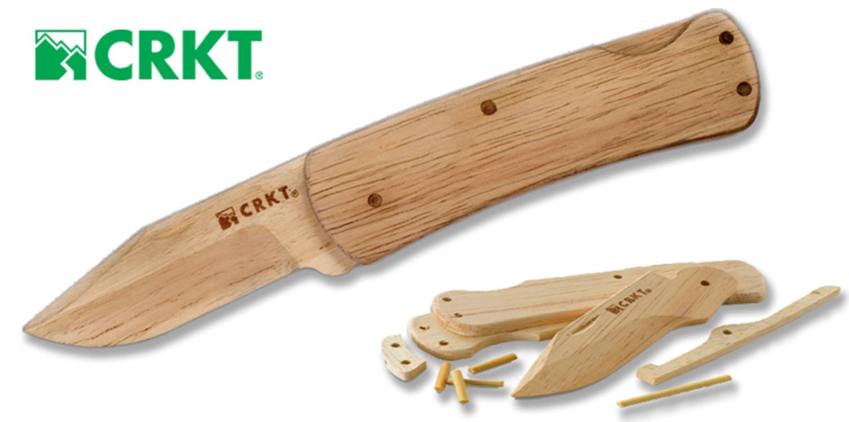 CRKT NATHAN'S KNIFE KIT WOODEN FOLDING KNIFE YOU ASSEMBLE GREAT