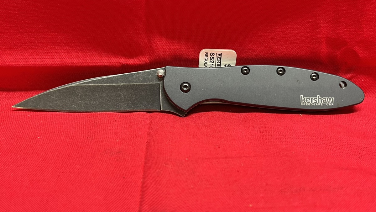 Kershaw Leek 1660GRYBW Assisted Folding Knife Very Good Used Guns