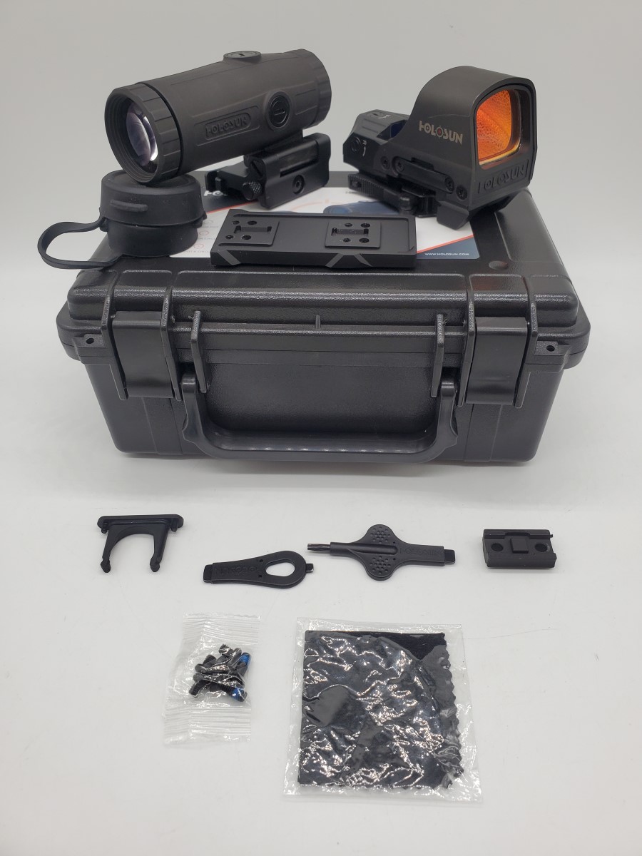 Holosun Hs510c Reflex Red Dot Sight Hm3x 3x Magnifier Combo Set Very Good Used Guns 6413