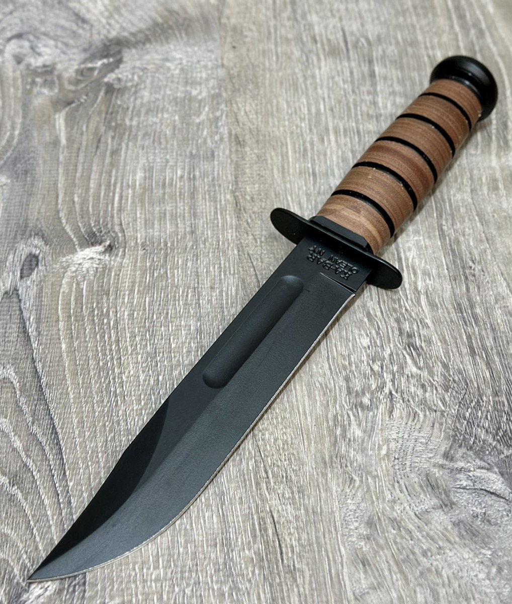 KABAR Olean NY Fixed Blade Knife w/ Sheath Very Good Used Guns