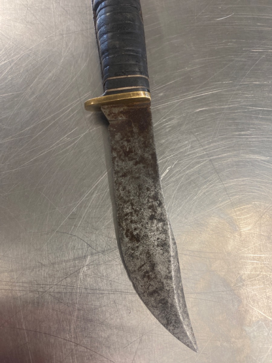 Western Fixed Blade Knife No Sheath For parts or not working Used Guns