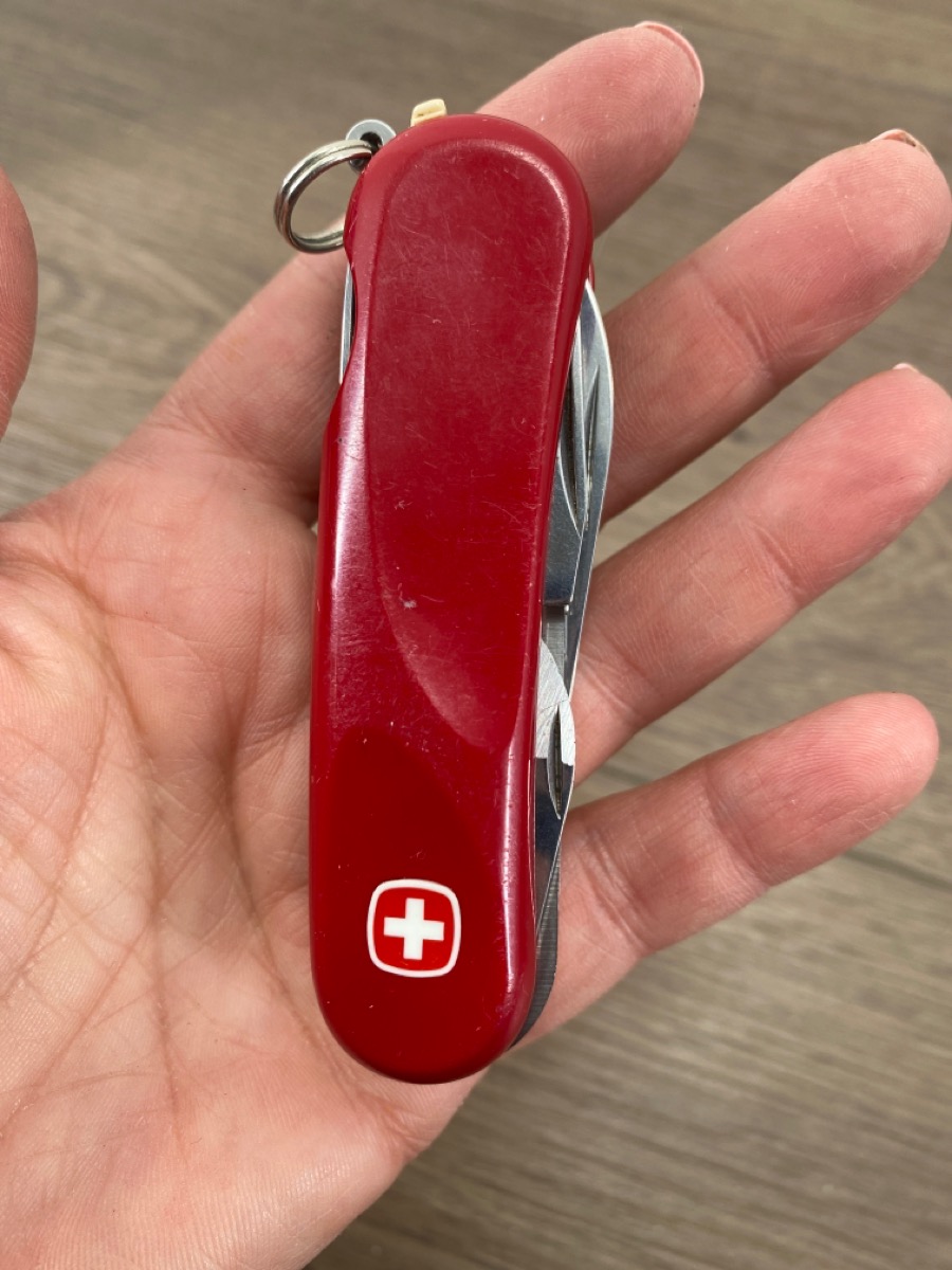 VIntage Wenger Delemont Swiss Army Knife 10 TOOL SWITZERLAND Very Good