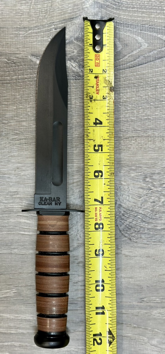 KABAR Olean NY Fixed Blade Knife w/ Sheath Very Good Used Guns