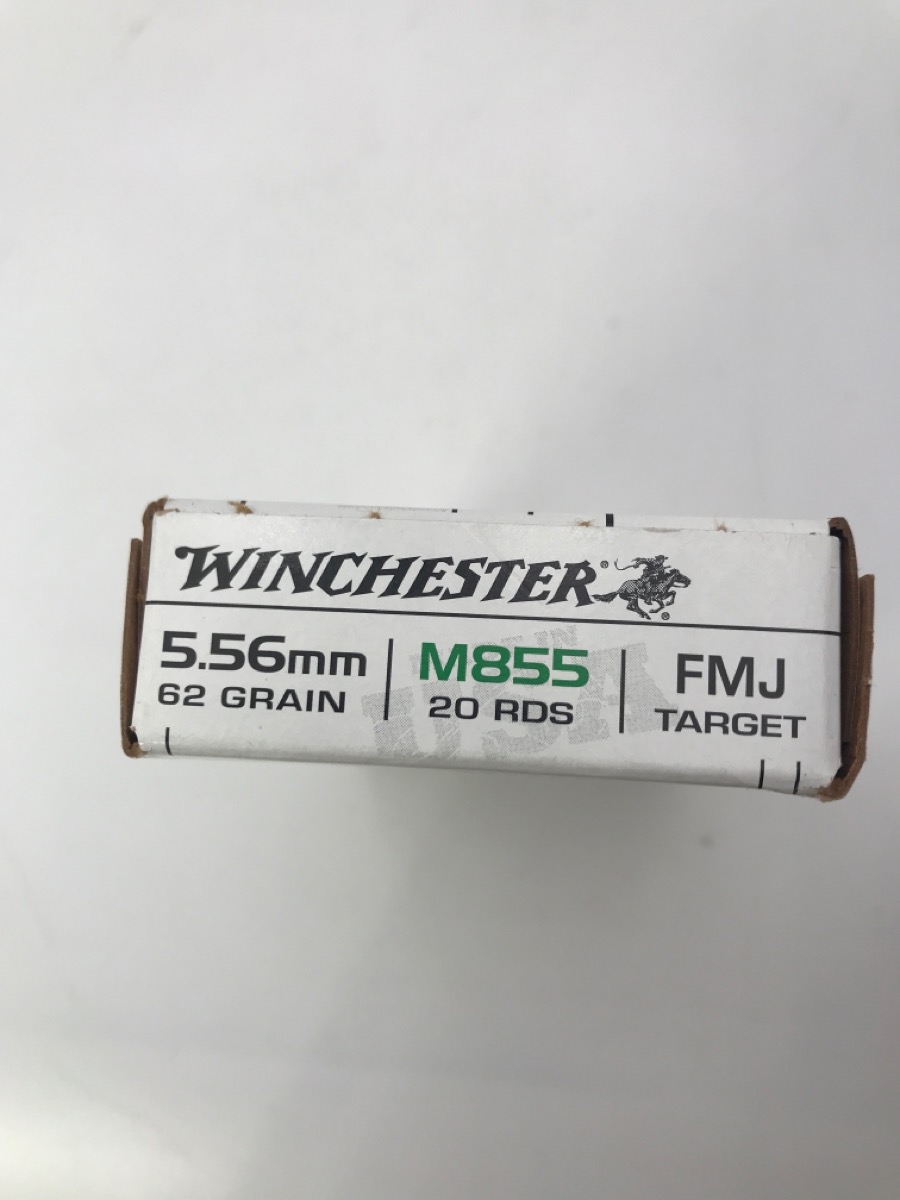 WINCHESTER M855 GREEN TIP 5.56MM 62 GRAIN 20 ROUND RANGE BOX Good ...