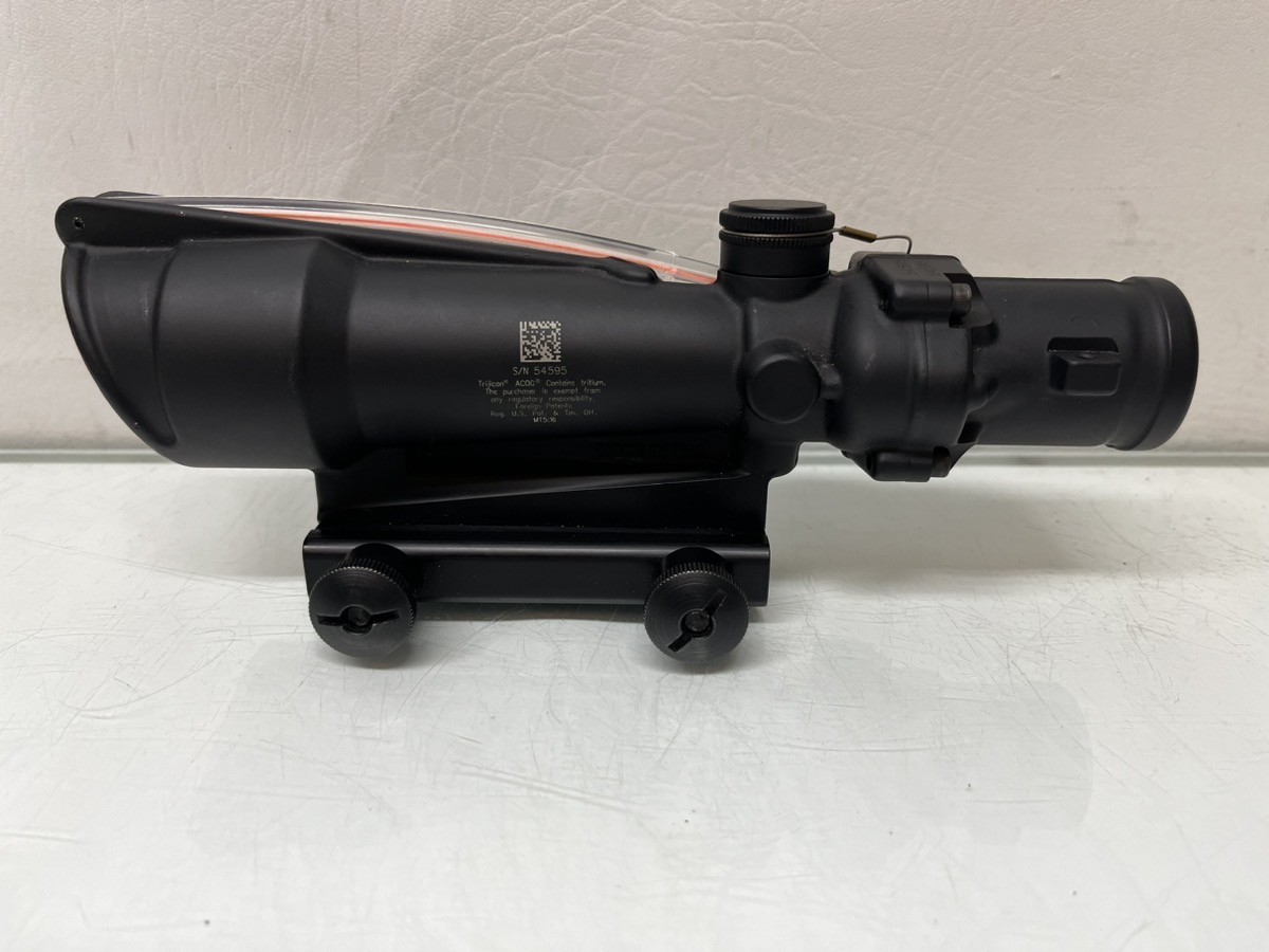 TRIJICON ACOG TA11E 3.5x35 RED CHEVRON .308/7.62 RIFLE SCOPE Good ...