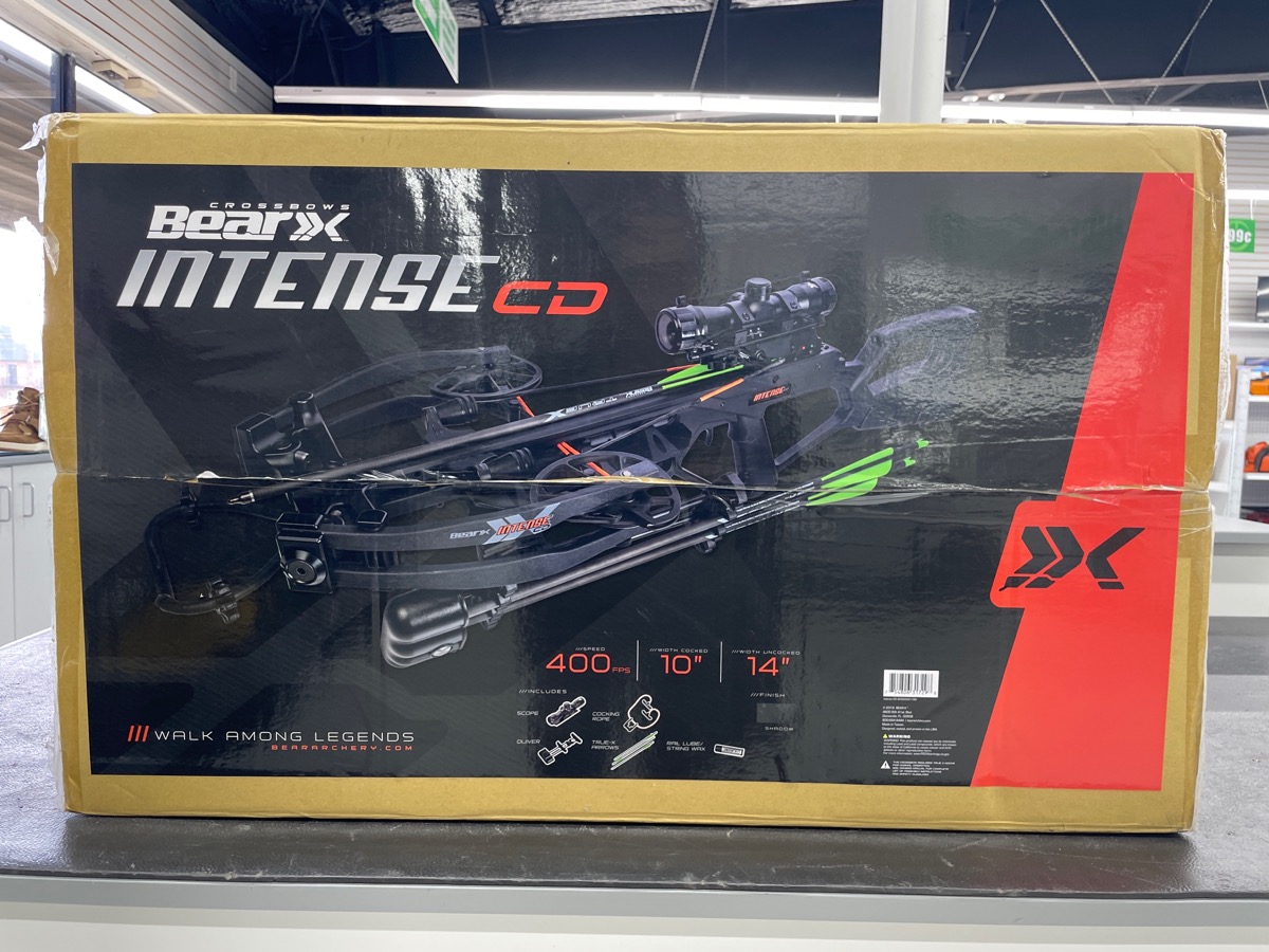 Bear X Intense CD Ready to Shoot Crossbow Package with Scope, Quiver