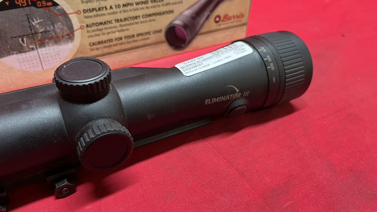 Burris Eliminator III 3-12x44 Laser Rangefinder Rifle Scope Very Good ...