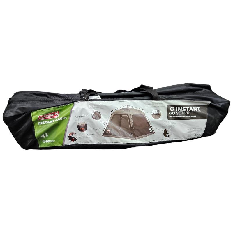 Coleman 4Person Cabin Tent with Instant Setup Cabin Tent for Camping