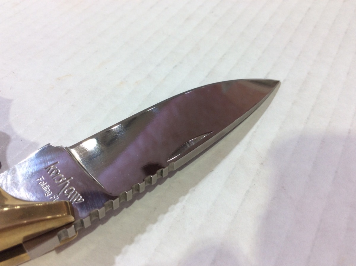 Vintage 1050 Kershaw Kai Japan Folding Field Knife Good Used Guns