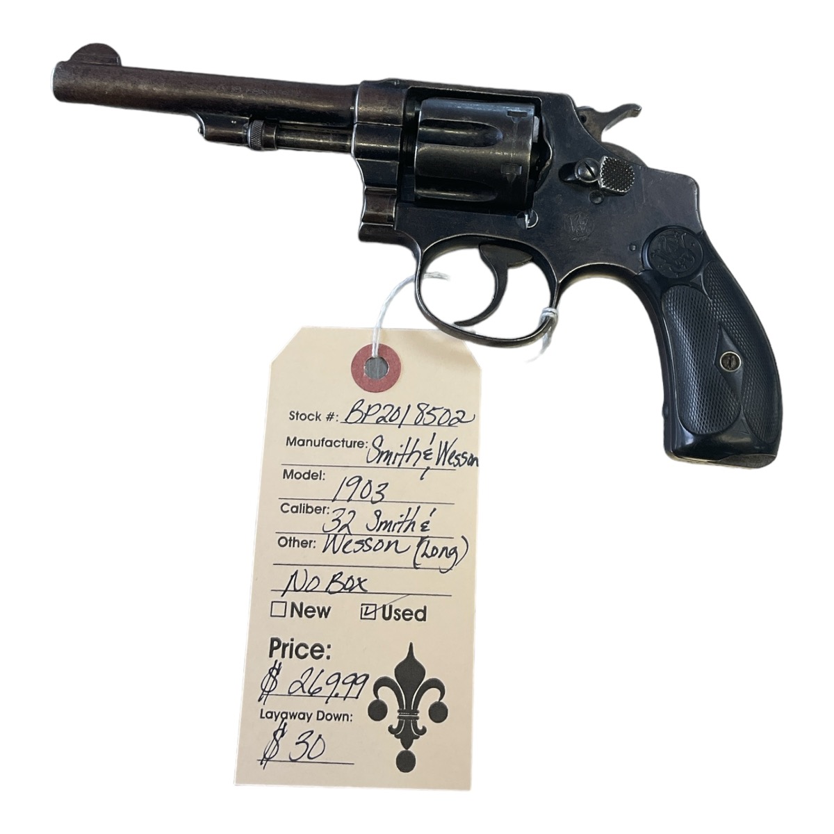 SMITH & WESSON .32 HAND EJECTOR MODEL 1903 5TH CHANGE Very Good Used Guns